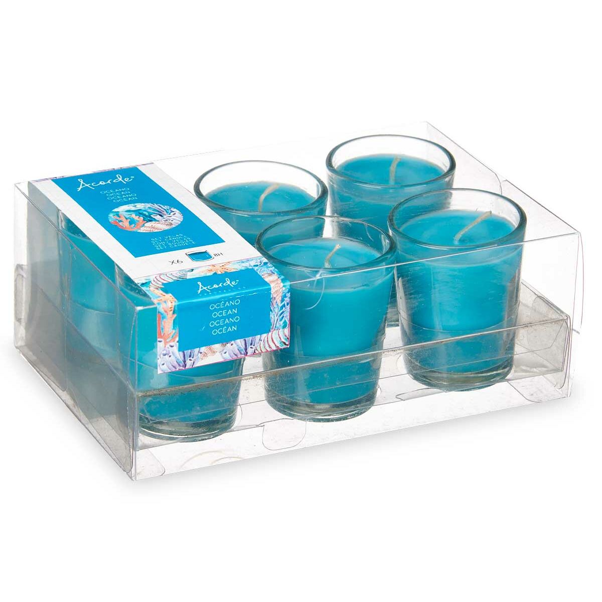 Set Mirisne Svijeća Acorde Ocean Čaša (12 kom.)